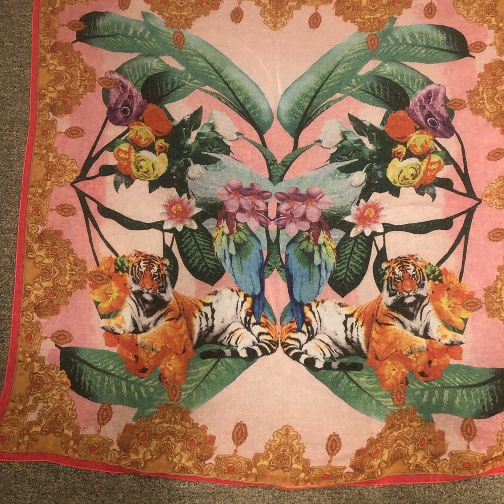 H&M Divided Tiger/India/Bombay Sheer Sarong/curtain